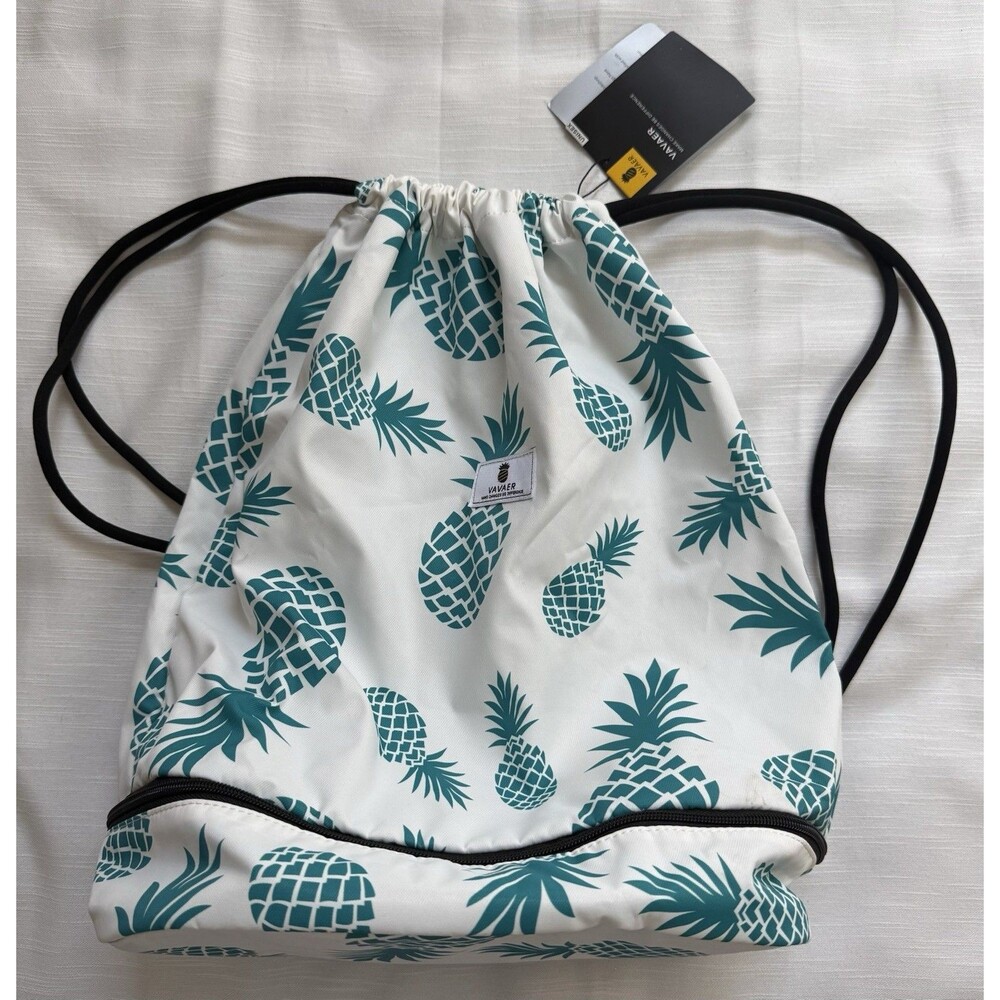 Vavaer Drawstring Waterproof Pineapple Print Swim Beach Backpack Unisex New